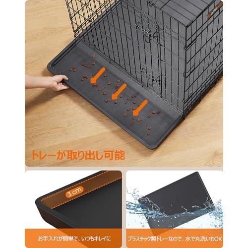 FEANDREA ペットケージ 136x79x87cm 室内外兼用 犬 猫 トレー付き
