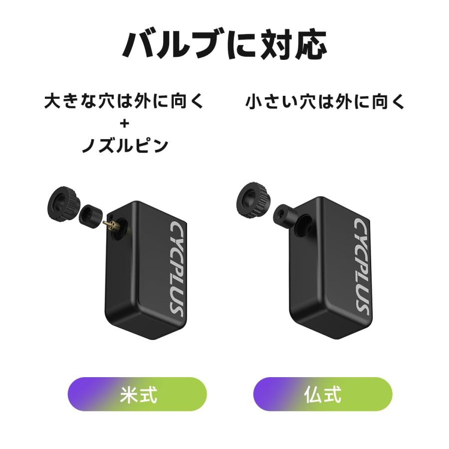 CYCPLUS 自転車 空気入れ 気圧表示 MAX 120PSI 携帯 電動ポンプ CYCPLUS 自転車 空気入れ 気圧表示 MAX 120PSI 携帯 電動ポンプ