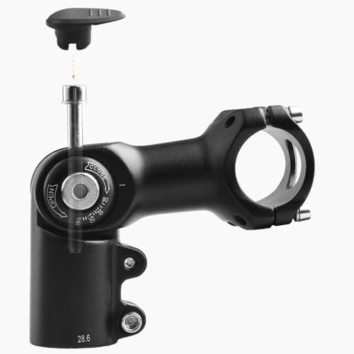 TRIWONDER 自転車ステム 0〜90度調整 28.6mm 25.4mm ハンドル
