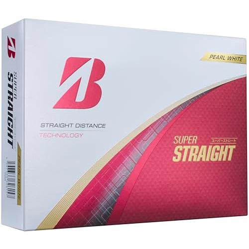 2025ブリヂストン SUPER STRAIGHT ホワイト 5盒セット SUPER STRAIGHT（ホワイト） [1ダース：12個](ホワイト): ボール