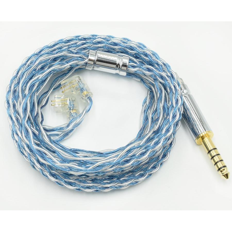 JSHiFi-FreedomQDC4.4mmリケーブル 8芯銀メッキ 4.4mmイヤホン