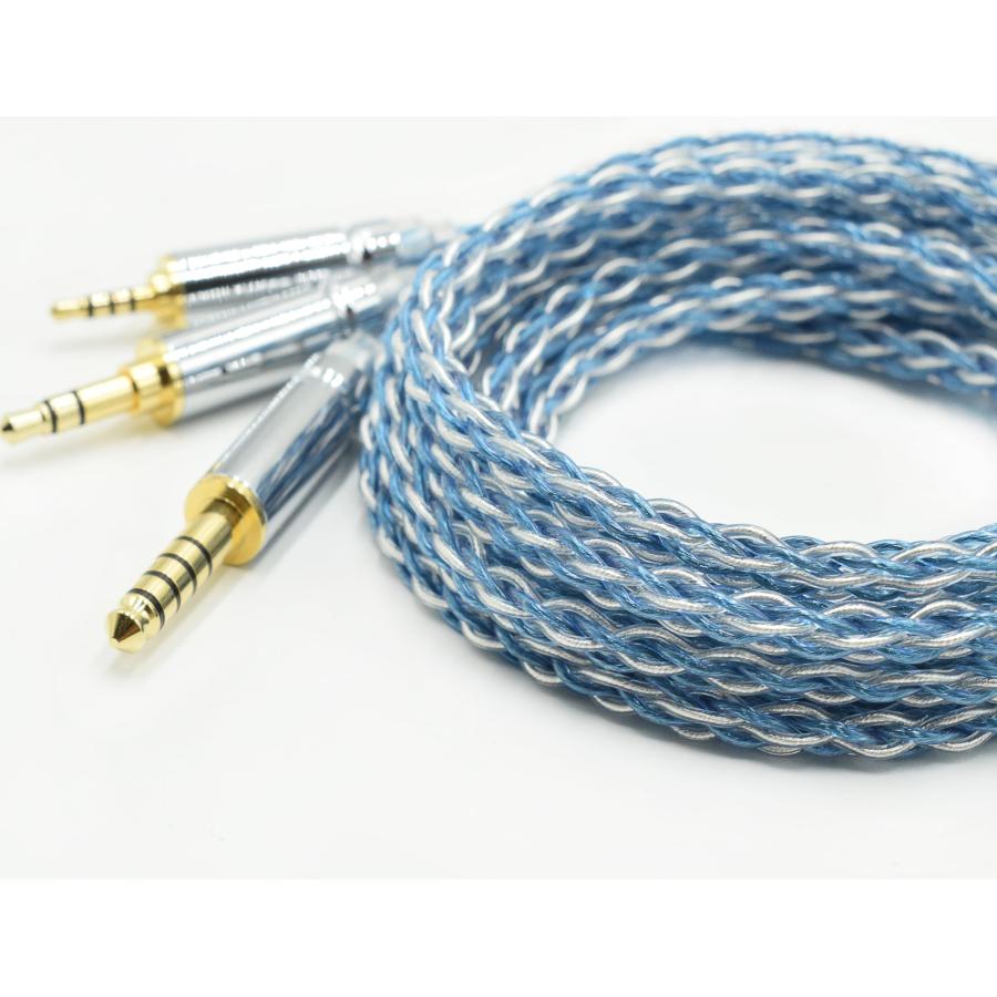 JSHiFi-FreedomQDC4.4mmリケーブル 8芯銀メッキ 4.4mmイヤホン