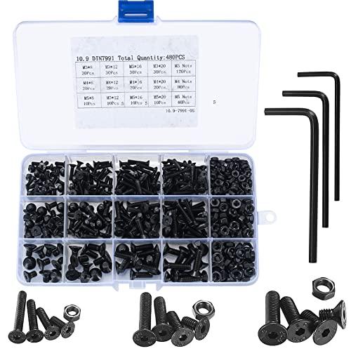 500個 M3 M4 M5 六角穴付皿ボルトセット 六角穴付きボルト セット 六角