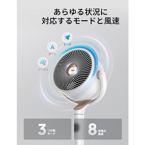 Dreo 扇風機 リビング DCモーター 120°上下手動+120°左右自動首振り