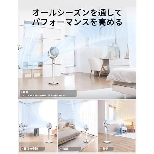 Dreo 扇風機 リビング DCモーター 120°上下手動+120°左右自動首振り