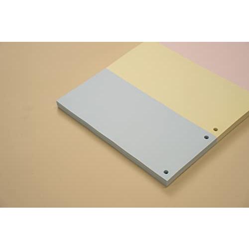 用紙Labo A4 青・黄色・ピンク 3分割 6穴 カラー 55Kg