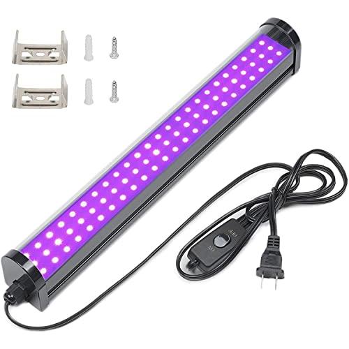 ブラックライト UVライト 紫外線ライト 25W プラグ付き 24LED 395〜405nm ブラック ライト uvレジン用硬化ライト ペットの の商品画像