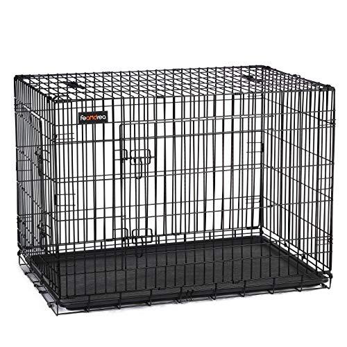 FEANDREA 犬ケージ 中大型犬用 122x74.5x80.5cm 室内外兼用 ケージ