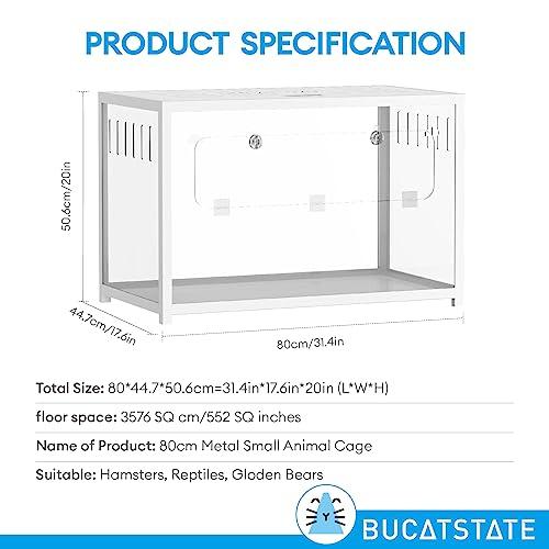 ★動作確認済み BUCATSTATE ハムスター メタル製 800 ケージ 飼育ケージ クリアケージ 透明 水槽タイプ 2つ扉 フロントドア最適化 組み立て簡単 【C1603711464】(9593円)