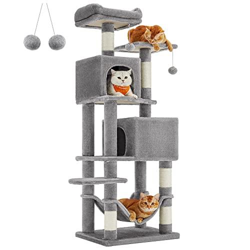 FEANDREA キャットタワー 据え置き 高さ155CM グレー FEANDREA キャットタワー 据え置き 高さ155CM グレー