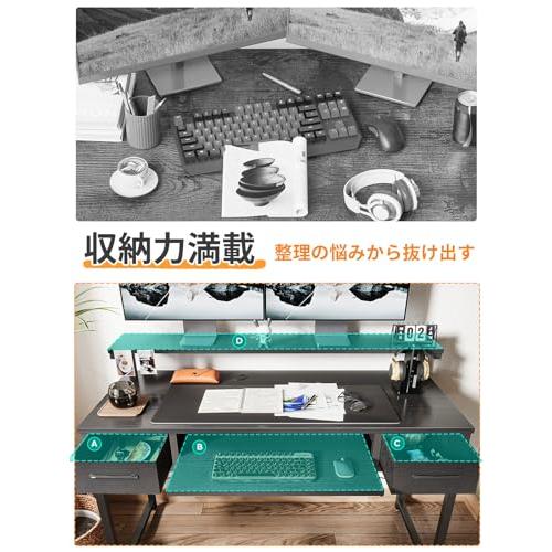 ODK パソコンデスク キーボードスライダー付き 幅120cm ゲーミング