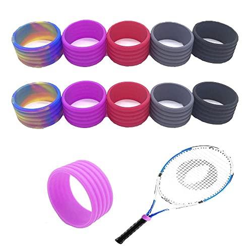 ラケット保護 バドミントン/テニスラケット ハンドルオーバーグリップ プロテクターバンド ブ耐久性 (10個 5色) 759bbbdba74