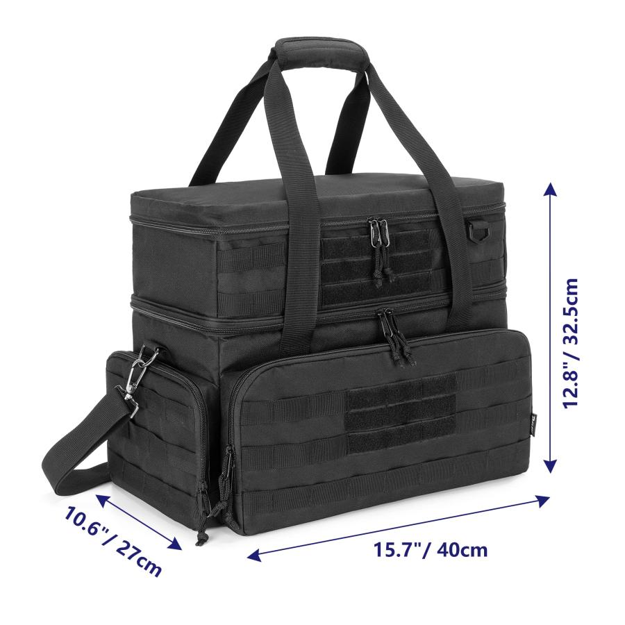 DSLEAF ボウリング バッグ 2個用 木製のリテーナー付き ボーリング