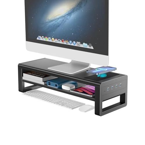 STARSIKI モニター台 2層 モニタースタンド USB 3.0 データ転送