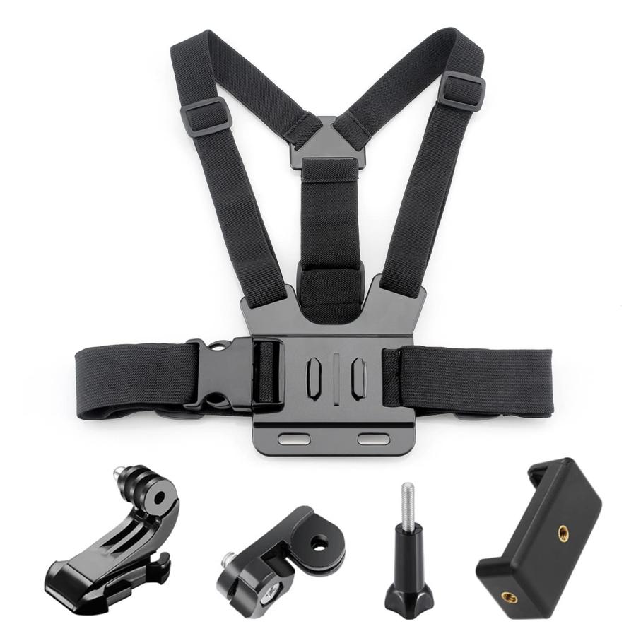 スマホチェストマウント、Gopro用の調整可能なチェストストラップ