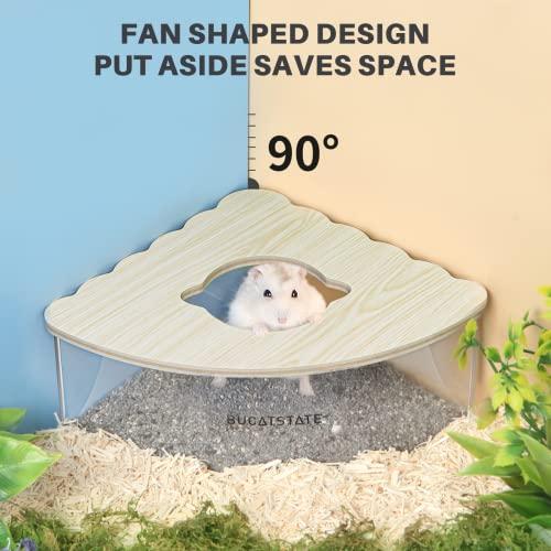 BUCATSTATE ハムスター クリア トイレ 大きめ コーナー型 16*16