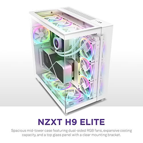 NZXT H9 Elite 2層構造 ミドルタワー PCケース 強化ガラスモデル White 