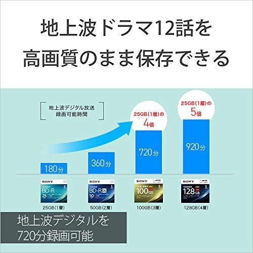 ソニー 日本製 ブルーレイディスク BD-RE XL 100GB 1枚あたり地デジ約12時間 繰り返し録画用 10枚入り 2倍速ダビング対応 ケ｜shiningone23｜07