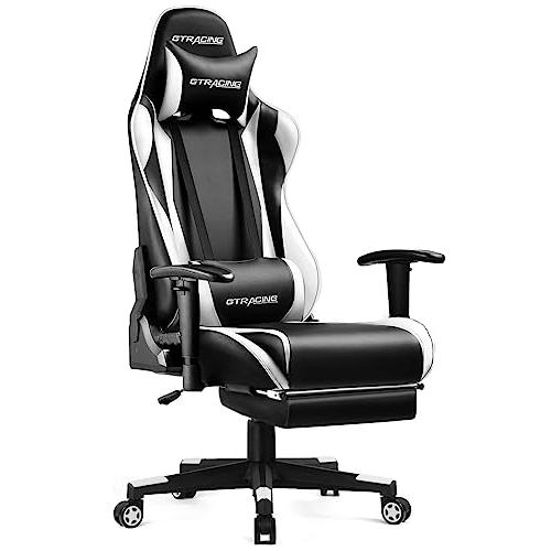 【値下げ】GTRacing ゲーミングチェア　『送料込・完成品』 Amazon.co.jp: GTRacing ゲーミングチェア オットマン付き