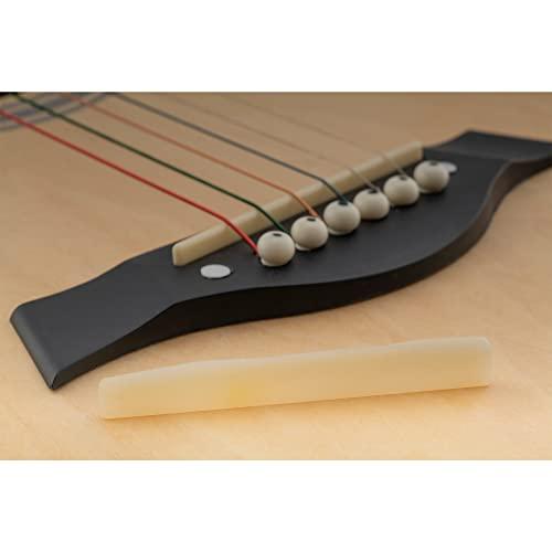 Musiclily Pro 73.66mm無漂白牛骨サドル 弦長補正タイプ 6弦Martin