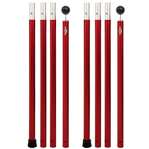 Soomloomアルミポール テント・タープ設営用 4節連結 2セット Amazon | Soomloomアルミポール テント・タープ設営用 直経28mm