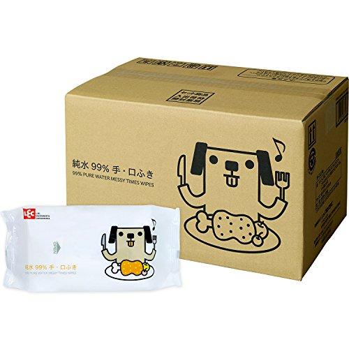 限定 純水99% ウエットシート 手・口ふき 「ポチ」 60枚入×20個 (1200