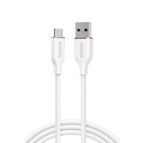 Anker USB-C ＆ USB-A ケーブル Flow 絡まないケーブル 15W 結束バンド付き USB-C機器対応 シリコン素材採用 Ga