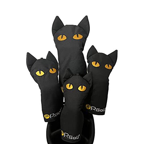 【特価セール】ピーゴルフ ヘッドカバー 黒猫 P.Golf ピーゴルフ ヘッドカバー 黒猫FW単品 *FW用 : シャイニングONE