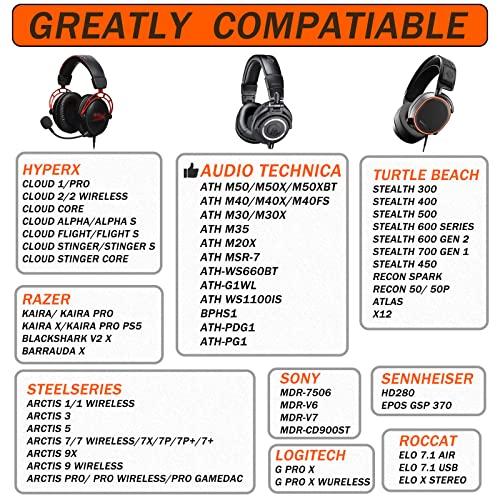 Gvoears 交換用イヤーパッド Audio Technica ATH M50X/M40X HyperX