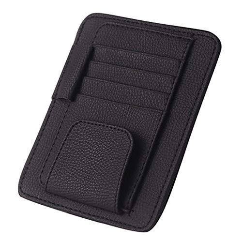 HerMia 車用 サンバイザーケース 高級本革 カード ディスク収納 収納ホルダー PUレザー収納ボックス 駐車券 小銭 領収証 ペン カード |  | 01