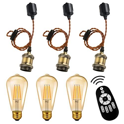 【特価商品】LVWIT ペンダントライト E26口金 LED電球付き 調光調色 LVWIT ペンダントライト E26口金 LED電球付き 調光調色 消費電力6W
