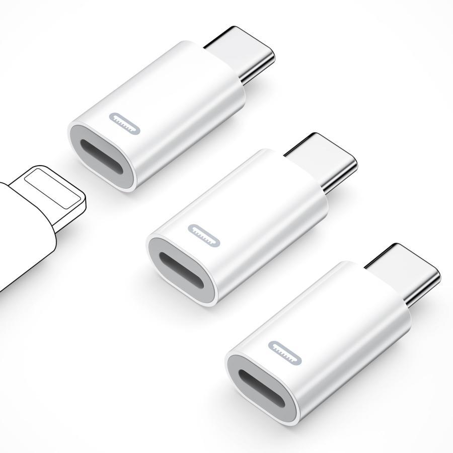 PonJel ライトニング to Type C 変換アダプタ Lightning USB-C 急速