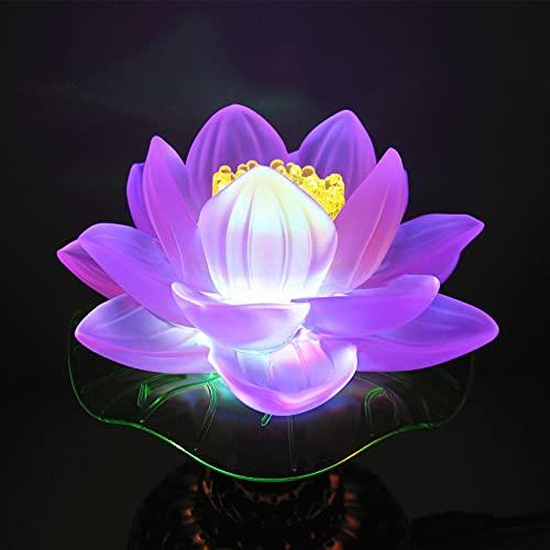 蓮の花 蓮華灯 蓮花 造花 光る蓮の花 仏花 ロータス 7色変化 蓮華 2個