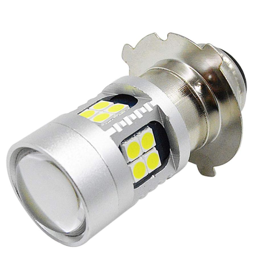 Ampoule LED P15D-25-3 Pour Phare Moto - 6000K Blanc - 6-24V - 12 Puces SMD 5730