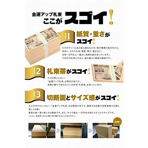 金融機関共通帯（真ん中）1束 札束 レプリカ ダミー 100万円札束 文字