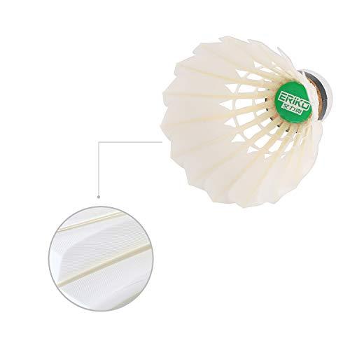 ERIKO高安定性と耐久性のバドミントンシャトルコックモデル10、12羽の