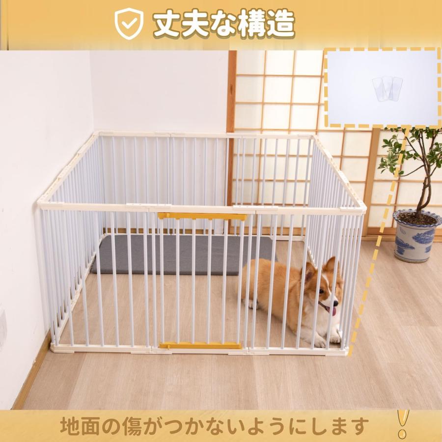 Shinyever ペットサークル 犬 ゲージ 中型犬 ドア付き 幅168