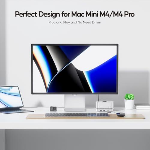 PULWTOP 9 in 1 USB C ハブ Mac Mini M4/ M4 Pro 2024用