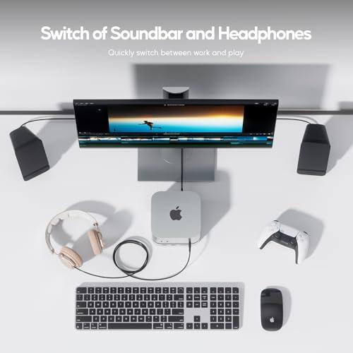 PULWTOP 9 in 1 USB C ハブ Mac Mini M4/ M4 Pro 2024用 ドッキング