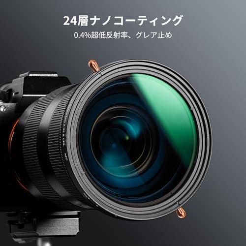 K&F Concept 55mm ND2-32&CPLフィルター 多機能フィルター 2in1 一枚二