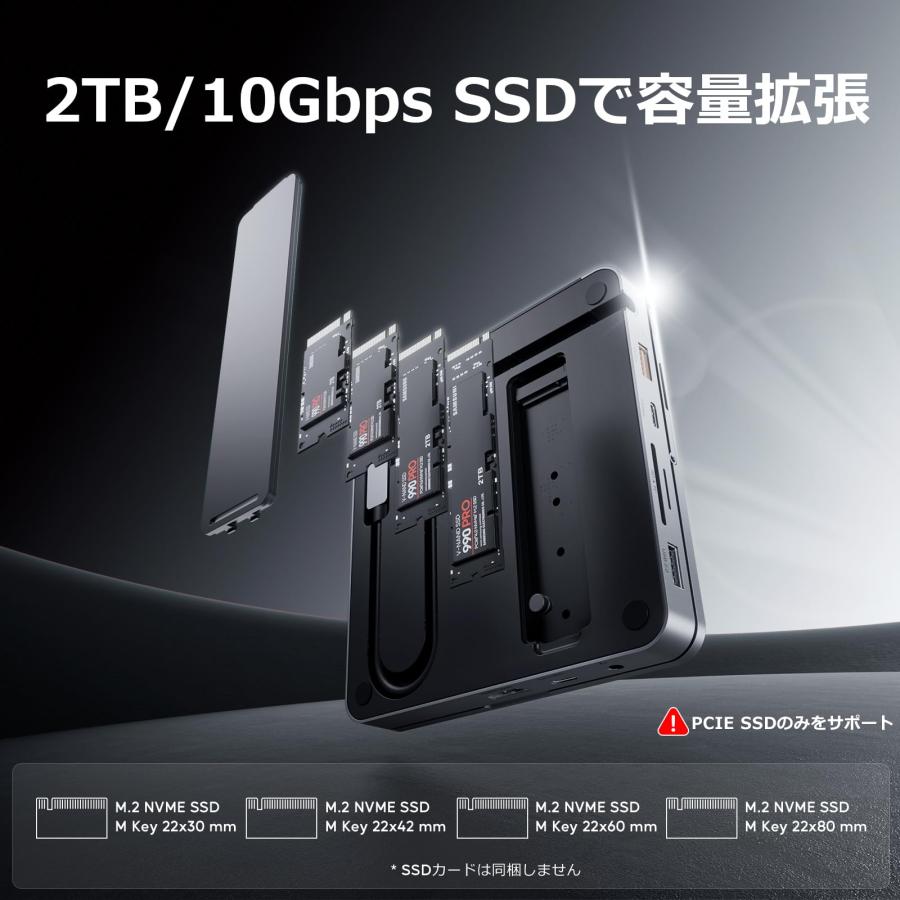 PULWTOP スタンド型ドッキングステーション ブラック PULWTOP 9 in 1 iPad ドッキングステーション USB-C ハブ iPad用