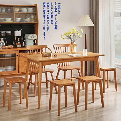 天然木　ダイニングチェア　スツール　椅子　木製チェア 東谷 スツール 高さ42cm ダイニングスツール クッション 木製