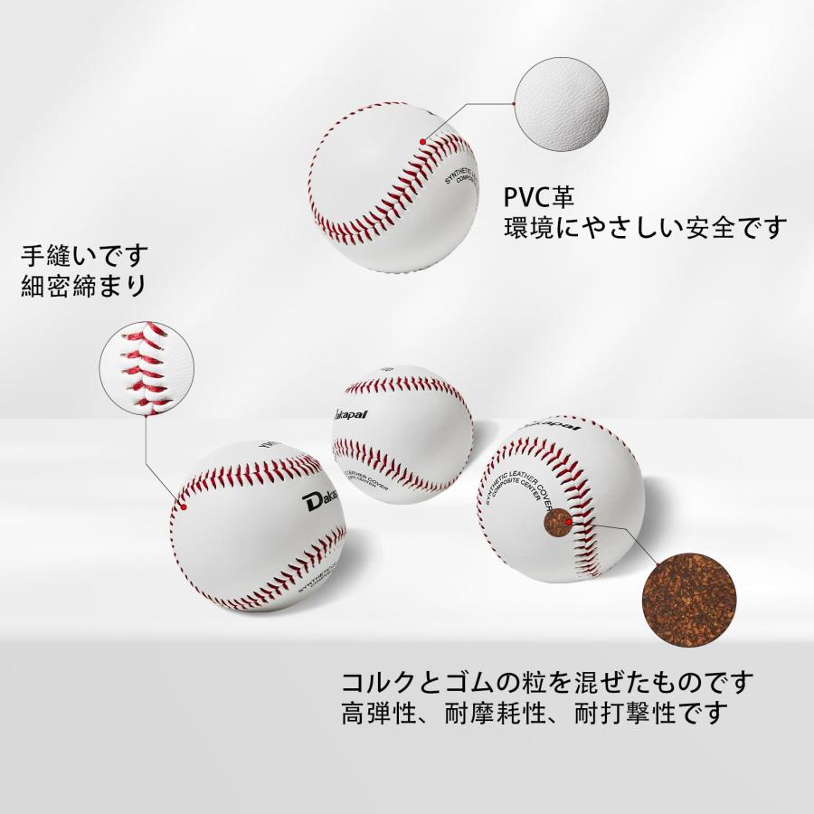 DAKAPAL 硬式野球 練習球 12球入り 投球練習 硬式ボール 高校野球