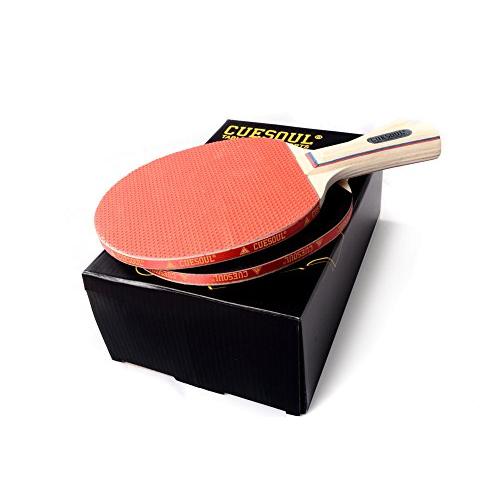Set De Tennis De Table Portable CUESOUL - Filet Rétractable, 2 Raquettes, 4 Balles