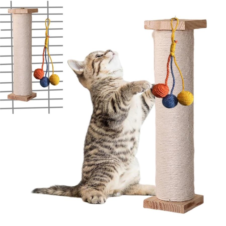 JOYFUSION 猫 爪研ぎ ケージ用 猫用ケージ爪とぎ おもちゃ付きスクラッ