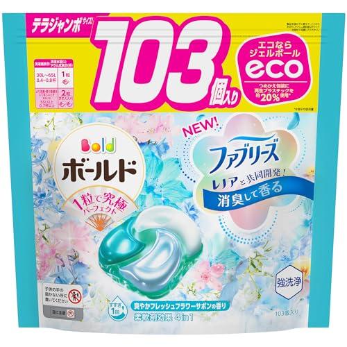 ボールド 洗濯洗剤 ジェルボール4D フレッシュフラワーサボン 詰め替え 103個 大容量 | 