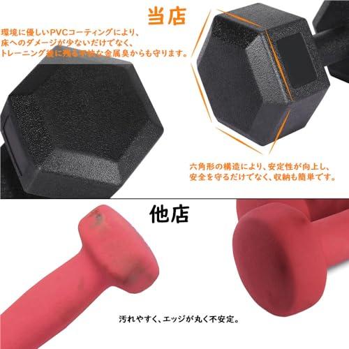 Yaheetech ダンベル 固定式ダンベル 5kg/個 7.5kg/個 2個セット