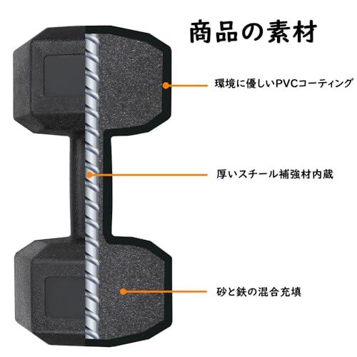 Yaheetech ダンベル 固定式ダンベル 5kg/個 7.5kg/個 2個セット