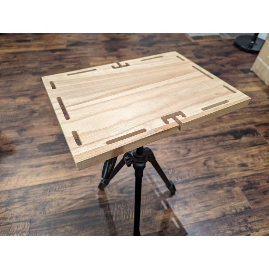 三脚テーブルソロキャンプ必需 カメラ三脚に取り付けるアウトドア