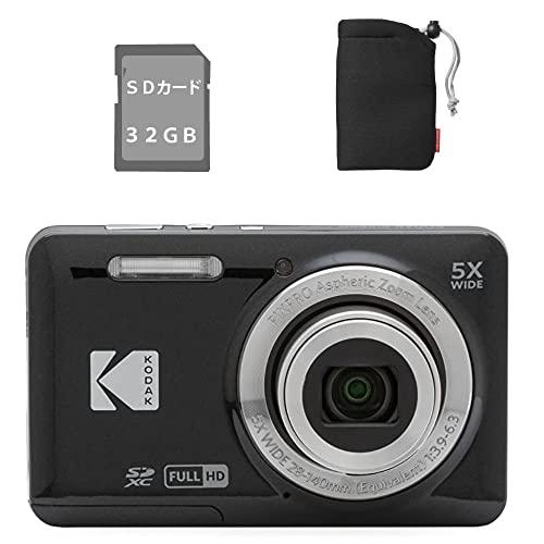 コダック コンパクトデジタルカメラ FZ55 充電式 ブラック SD